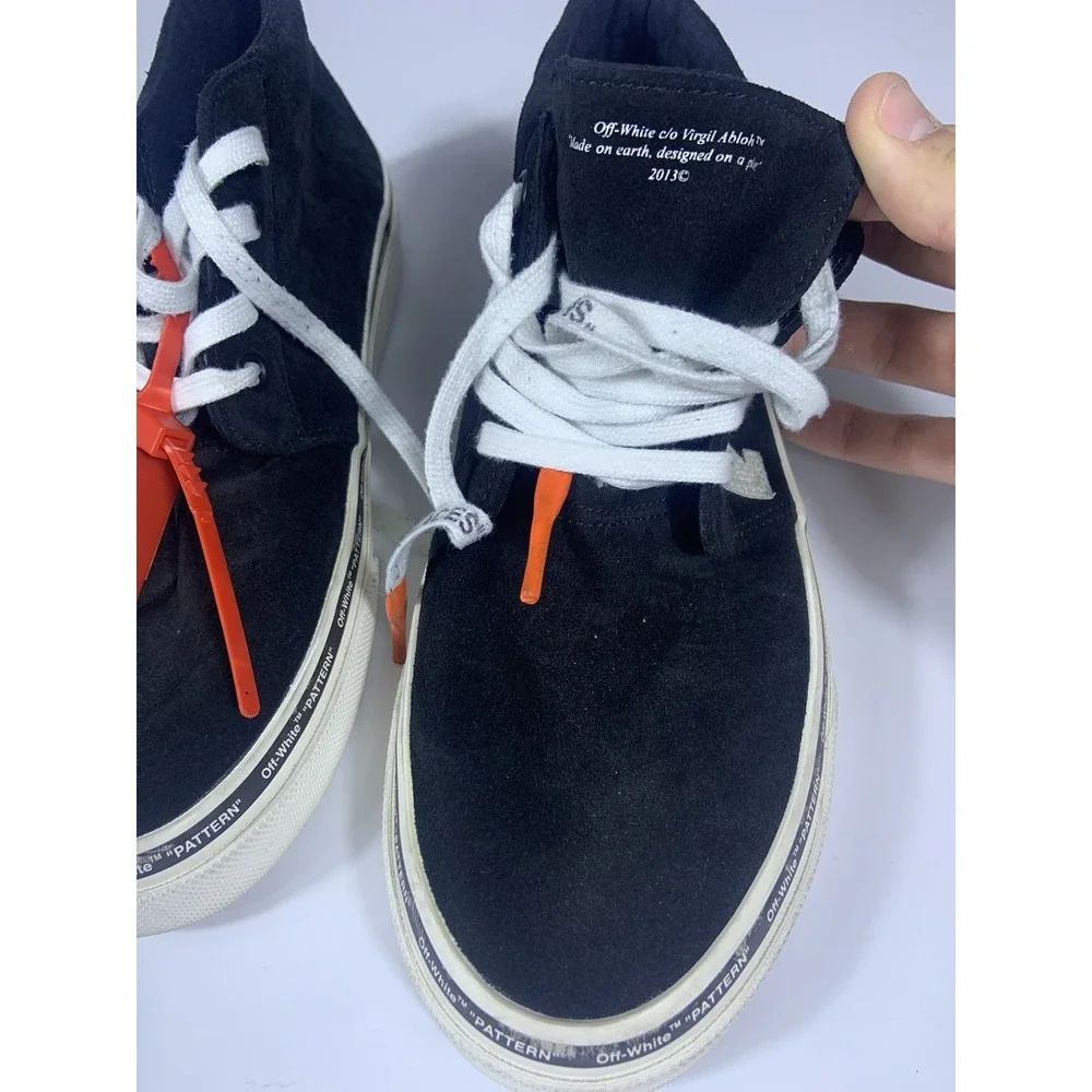 Off White Virgil Abloh Skate Shoes Sneakers Black Men's Size 45